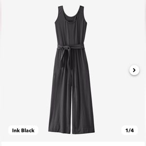 Patagonia Women Kamala Black Jumpsuit Organic Cotton material Medium New w Tag